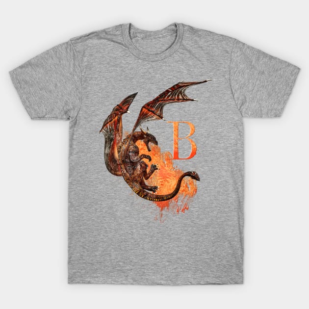 Drachen Buchstabe B T-Shirt by AndreaTiettje